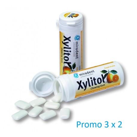 Chicle Xylitol sabor Frutas bote 30 gr				