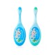 FLOSSBRUSH CEPILLO DE DIENTES 0-3 AÑOS PACK 2 UDS COLOR AZUL Y VERDE