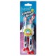 FLOSSBRUSH CEPILLO NIÑO 3-6 AÑOS PACK 2 UDS COLOR AZUL Y ROJO