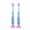 FLOSSBRUSH CEPILLO NIÑO 3-6 AÑOS PACK 2 UDS COLOR AZUL Y ROSA