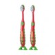 FLOSSBRUSH CEPILLO NIÑO 3-6 AÑOS PACK 2 UDS COLOR ROJO Y VERDE
