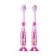 FLOSSBRUSH CEPILLO NIÑO 3-6 AÑOS PACK 2 UDS COLOR ROSA