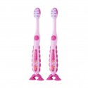 FLOSSBRUSH CEPILLO NIÑO 3-6 AÑOS PACK 2 UDS COLOR ROSA