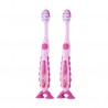 FLOSSBRUSH CEPILLO NIÑO 3-6 AÑOS PACK 2 UDS COLOR ROSA