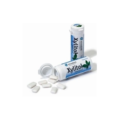 Chicle Xylitol sabor Menta bote 30 gr				
