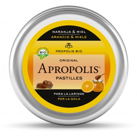 Pastillas Miel y Naranja propoleo BIO lata 40g