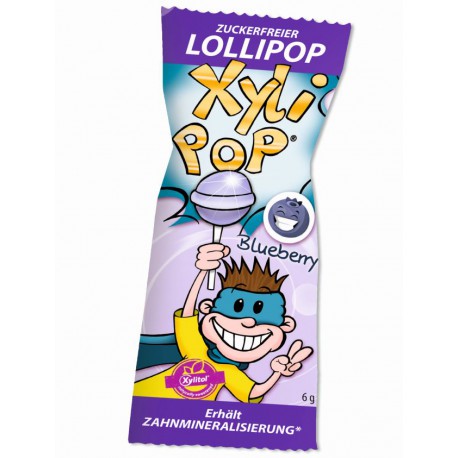 XyliPOP Lollypop - Caramelo de palo sabor BLUEBERRY