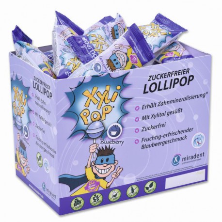 XyliPOP Lollypop - Caramelo de palo sabor BLUEBERRY
