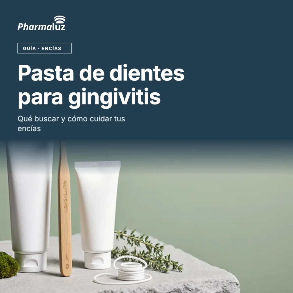 Cepillo de bambú, tubo de pasta dental, cepillos interdentales e hilo dental sobre fondo verde salvia