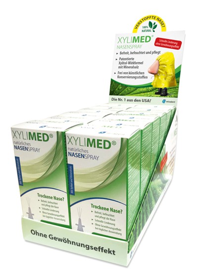 Display 12 uds Xylimed® miradent spray nasal 45 ml